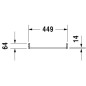 Duravit Vero - Porte-serviettes, , 449 mm x 64 mm, chrome 0030291000 Duravit Vero - Porte-serviettes, , 449 mm x 64 mm, chrome 0030291000