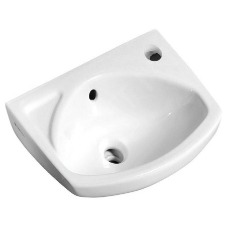 Aqualine Small - Lave-mains 350x280 mm, avec trop-plein et trou pour mitigeur, blanc 91351