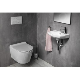 Aqualine Small - Lave-mains 350x280 mm, avec trop-plein et trou pour mitigeur, blanc 91351