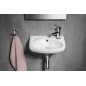 Aqualine Small - Lave-mains 350x280 mm, avec trop-plein et trou pour mitigeur, blanc 91351