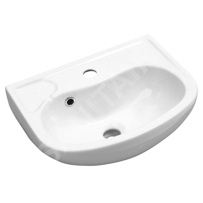 Aqualine Small - Lave-mains 450x350 mm, avec 1 trou, blanc 10TP71045