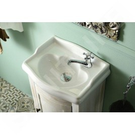 Sapho Kerasan Retro - Lave-mains céramique 410x300 mm, trou pour robinetterie à droite, sans trop-plein, blanc 103301DX