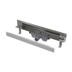 Alcadrain Douchegoten - Système de drainage Spa 650 mm, pour installation dans le mur, acier inoxydable brillant APZ5-EDEN-650