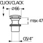 Jika Cubito - Bonde de lavabo ClickClack, chrome H3917100040001 Jika Cubito - Bonde de lavabo ClickClack, chrome H3917100040001