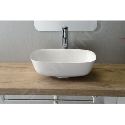 Sapho Reiko - Vasque, 460x320 mm, marbre coulé, blanc RE460