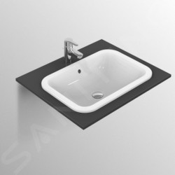 Ideal Standard Connect - Lavabo encastré, 500x380 mm, avec déversoir, blanc E505701