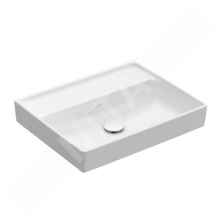 Villeroy & Boch Collaro - Lavabo 550x440 mm, sans trop-plein, sans trou de robinetterie, blanc alpin 4A335801