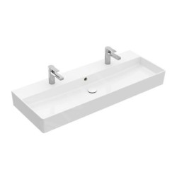 Villeroy & Boch Memento 2.0 - Meuble double vasque 1200x470 mm, avec trop-plein, 2 trous de robinetterie, blanc alpin 4A22CK01