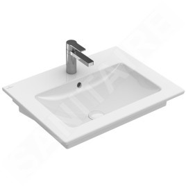Villeroy & Boch Venticello - Lavabo 600x500 mm, avec trop-plein, trou de robinetterie, blanc alpin 41246001
