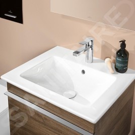 Villeroy & Boch Venticello - Lavabo 600x500 mm, avec trop-plein, trou de robinetterie, blanc alpin 41246001