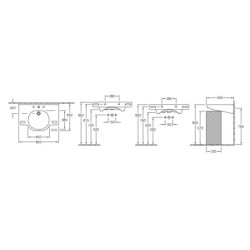 Villeroy & Boch ViCare - Lavabo Vita 800x550, avec trop-plein, avec trou de robinetterie, AntiBac, CeramicPlus, blanc alpin