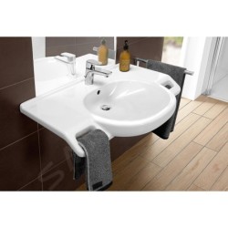 Villeroy & Boch ViCare - Lavabo Vita 800x550, avec trop-plein, avec trou de robinetterie, AntiBac, CeramicPlus, blanc alpin