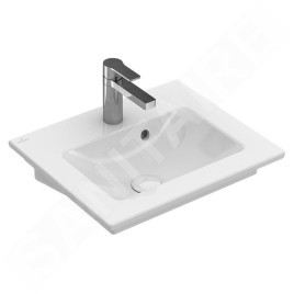 Villeroy & Boch Venticello - Lave-mains 500x420 mm, avec trop-plein, avec 1 trou de robinetterie, CeramicPlus, blanc alpin