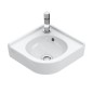 Villeroy & Boch O.novo - Lave-mains d’angle 320x320 mm, avec trop-plein, avec 1 trou de robinetterie, CeramicPlus, blanc alpin