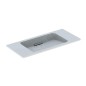 Geberit ONE - Lavabo 900x400x130 mm, sans trop-plein, sans trou pour robinetterie, sortie horizontale, KeraTect, blanc