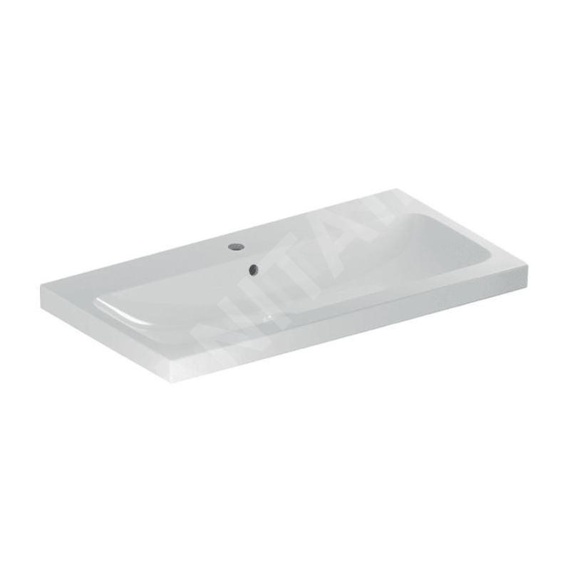 Geberit iCon - Lavabo 900x480x160 mm, avec trop-plein, avec trou pour robinetterie, KeraTect, blanc 501.836.00.2 Geberit iCon - Lavabo 900x480x160 mm, avec trop-plein, avec trou pour robinetterie, KeraTect, blanc 501.836.00.2