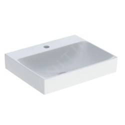 Geberit ONE - Lavabo à poser 500x400x140 mm, sans trop-plein, avec trou pour robinetterie, KeraTect, blanc 505.030.01.6