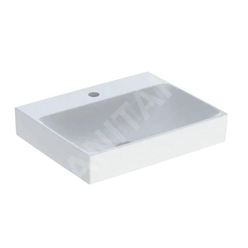 Geberit ONE - Lavabo à poser 500x400x140 mm, sans trop-plein, avec trou pour robinetterie, KeraTect, blanc 505.030.01.6 Geberit ONE - Lavabo à poser 500x400x140 mm, sans trop-plein, avec trou pour robinetterie, KeraTect, blanc 505.030.01.6
