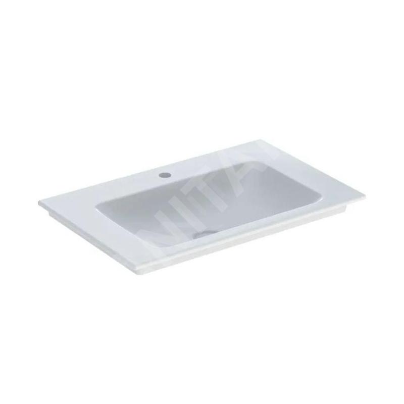 Geberit ONE - Meuble-lavabo 750x480x140 mm, sans trop-plein, avec trou pour robinetterie, KeraTect, blanc 505.010.01.2 Geberit ONE - Meuble-lavabo 750x480x140 mm, sans trop-plein, avec trou pour robinetterie, KeraTect, blanc 505.010.01.2