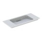 Geberit ONE - Meuble-lavabo 900x400x130 mm, trop-plein caché, sans trou pour robinetterie, sortie horizontale, KeraTect, blanc