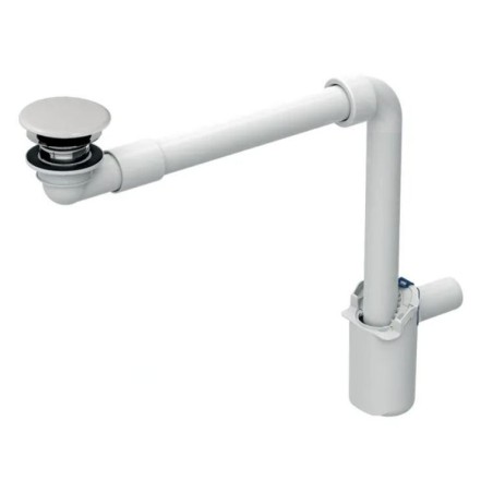 Geberit ONE - Siphon de lavabo gain de place avec vidage pour lavabos sans trop-plein, d 40 mm, blanc 152.099.01.1