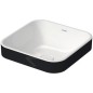 Duravit Happy D.2 Plus - Vasque à poser, 400x400 mm, sans trop-plein, blanc / anthracite mat 2359406100 Duravit Happy D.2 Plus - Vasque à poser, 400x400 mm, sans trop-plein, blanc / anthracite mat 2359406100