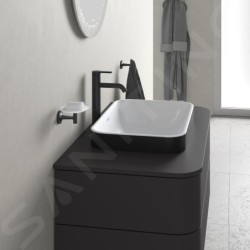 Duravit Happy D.2 Plus - Vasque à poser, 600x400 mm, sans trop-plein, blanc / anthracite mat 2359606100