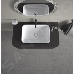 Duravit Happy D.2 Plus - Vasque à poser, 600x400 mm, sans trop-plein, blanc / anthracite mat 2359606100