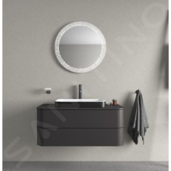 Duravit Happy D.2 Plus - Vasque à poser, 600x400 mm, sans trop-plein, blanc / anthracite mat 2359606100