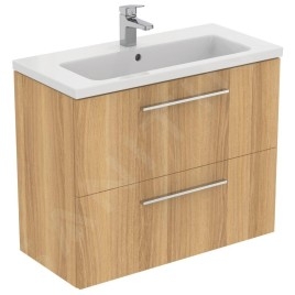 Ideal Standard i.Life S - Meuble-lavabo 810x385x180 mm, avec trop-plein, trou pour robinetterie, blanc T458901