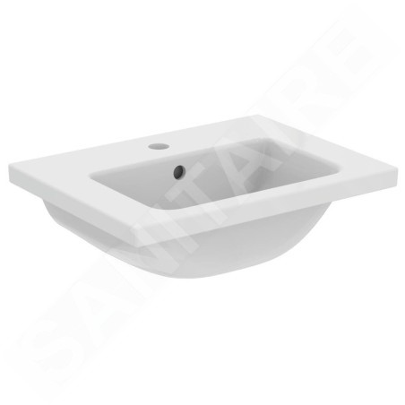 Ideal Standard i.Life S - Meuble-lavabo 510x385x180 mm, avec trop-plein, trou pour robinetterie, blanc T459101