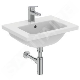 Ideal Standard i.Life S - Meuble-lavabo 510x385x180 mm, avec trop-plein, trou pour robinetterie, blanc T459101