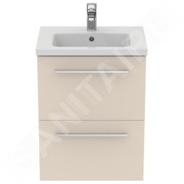 Ideal Standard i.Life S - Meuble-lavabo 510x385x180 mm, avec trop-plein, trou pour robinetterie, blanc T459101