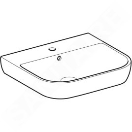Geberit Smyle - lavebo 550x480 mm, avec trop-plein, trou pour robinetterie, blanc 500.227.01.1