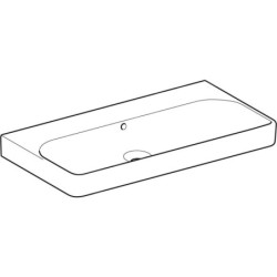 Geberit Smyle Square - lavebo de 900x480 mm, avec trop-plein, sans trou pour robinetterie, blanc 500.250.01.1
