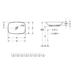 Villeroy & Boch Loop&Friends - Vasque, 620x420 mm, sans trop-plein, CeramicPlus, amande 4A5001AM