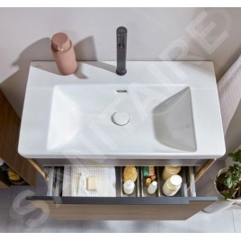 Villeroy & Boch Subway 3.0 - Lavabo 800x470 mm, avec trop-plein, trou pour robinet, CeramicPlus, blanc alpin 4A7080R1