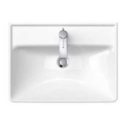 Duravit D-Neo - Lavabo 600x440 mm, 1 trou pour robinetterie, blanc 2366600000