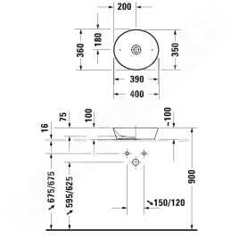 Duravit Cape Cod - Lavabo 400x360 mm, DuraCeram, WonderGliss, blanc mat 23284032001