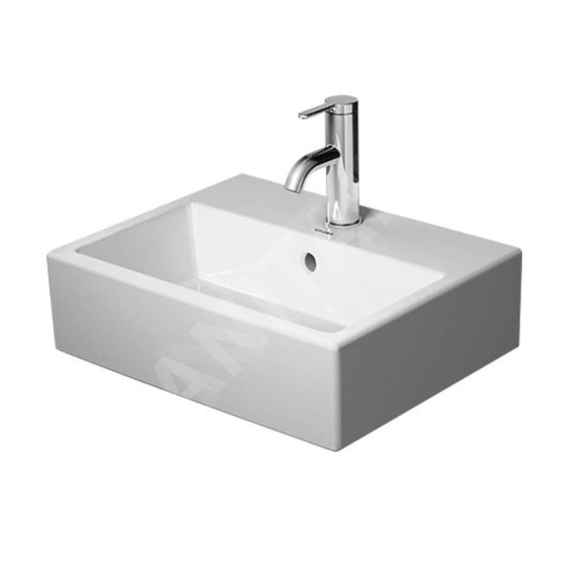 Duravit Vero Air - Lave-mains 450x350 mm, avec trop-plein, trou pour robinetterie, WonderGliss, blanc 07244500001