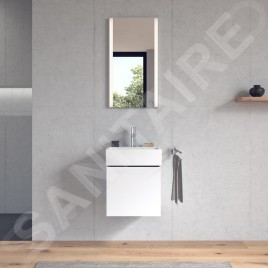 Duravit Vero Air - Lave-mains 450x350 mm, avec trop-plein, trou pour robinetterie, WonderGliss, blanc 07244500001
