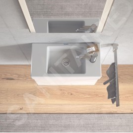 Duravit Vero Air - Lave-mains 500x250 mm, sans trop-plein, sans trou pour robinetterie, WonderGliss, blanc 07245000001