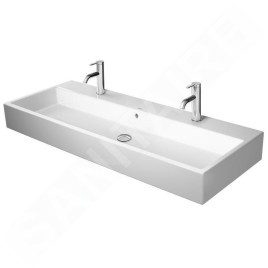 Duravit Vero Air - Meuble-lavabo double 1200x470 mm, avec trop-plein, avec trou pour robinetterie, WonderGliss, blanc