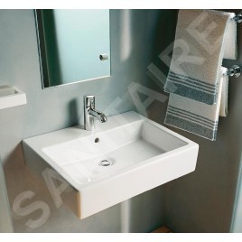 Duravit Vero Air - Lavabo 500x470 mm, avec trop-plein, trou pour robinetterie, blanc 2350500000