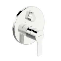 Hansa Ligna - Mitigeur de baignoire encastré, avec inverseur pour 2 sorties, chrome 83859503