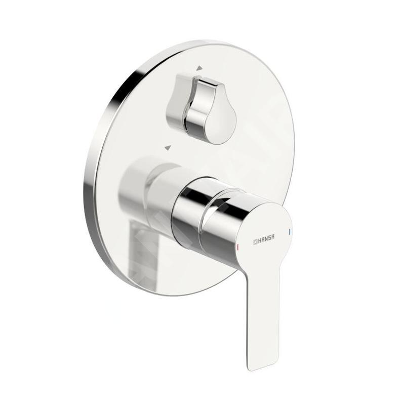 Hansa Ligna - Mitigeur de baignoire encastré, avec inverseur pour 2 sorties, chrome 83859503