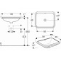 Geberit VariForm - Vasque à encastrer 580x490 mm, avec trop-plein, blanc 500.764.01.2 Geberit VariForm - Vasque à encastrer 580x490 mm, avec trop-plein, blanc 500.764.01.2