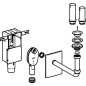 Geberit Accessoires - Siphon à encastrer pour lavabo, kit de finition, sortie horizontale, chrome brillant 151.122.21.1 Geberit Accessoires - Siphon à encastrer pour lavabo, kit de finition, sortie horizontale, chrome brillant 151.122.21.1