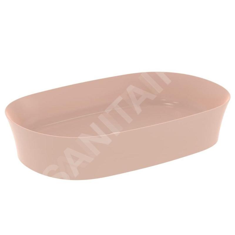 Ideal Standard Ipalyss - Lavabo à poser, 600x380 mm, sans trop-plein, Nude E1396V7 Ideal Standard Ipalyss - Lavabo à poser, 600x380 mm, sans trop-plein, Nude E1396V7