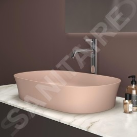 Ideal Standard Ipalyss - Lavabo à poser, 600x380 mm, sans trop-plein, Nude E1396V7